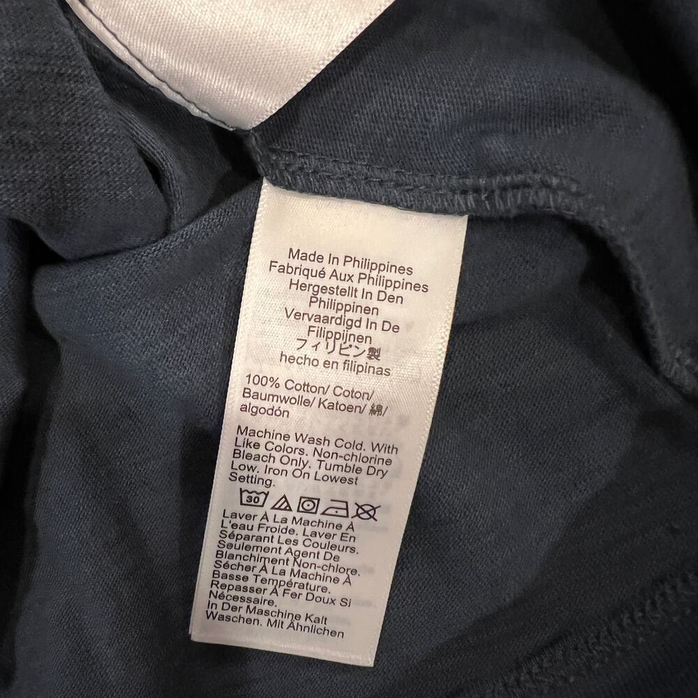 NWT J. Crew Midnight Navy Blue '90s Cropped Organic Slub Cotton T-Shirt - SIZE L - Picture 7 of 7